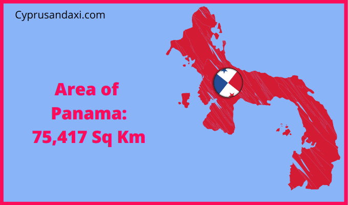 Area of Panama compared to Vermont