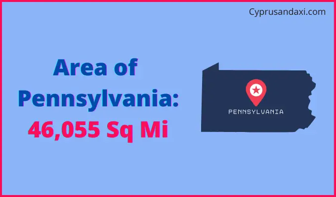 Area of Pennsylvania compared to Bahrain