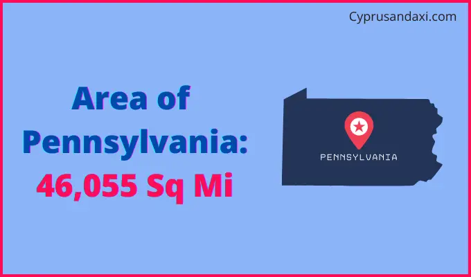 Area of Pennsylvania compared to Brazil