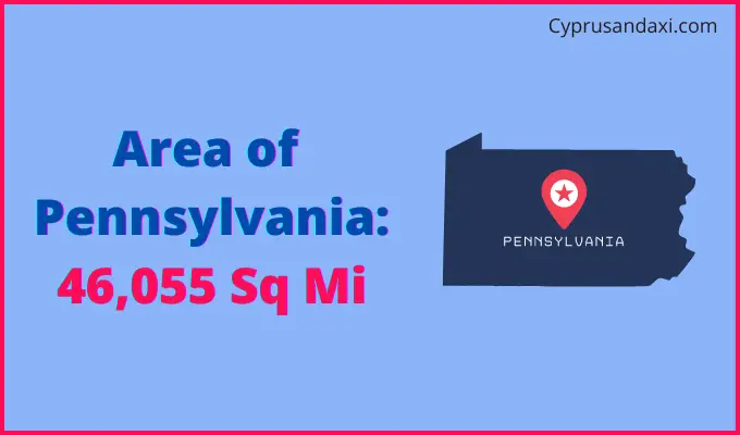 Area of Pennsylvania compared to Costa Rica