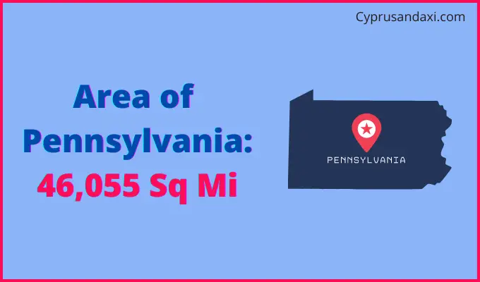 Area of Pennsylvania compared to Croatia
