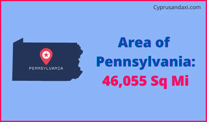 Area of Pennsylvania compared to Israel