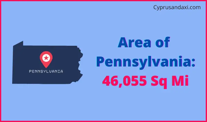 Area of Pennsylvania compared to Lithuania