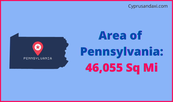 Area of Pennsylvania compared to Malaysia