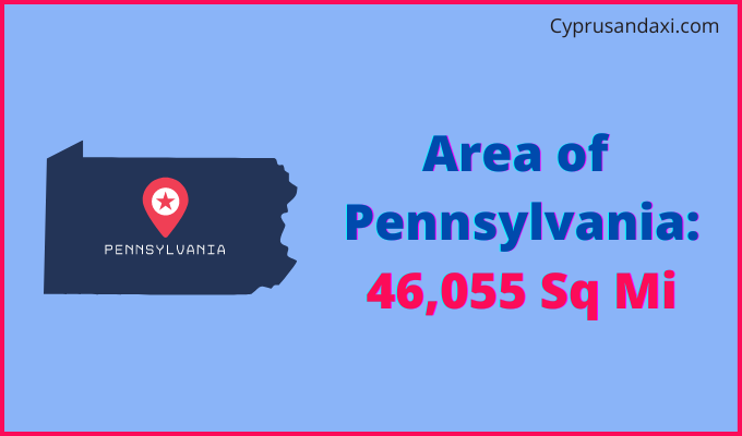 Area of Pennsylvania compared to Pakistan