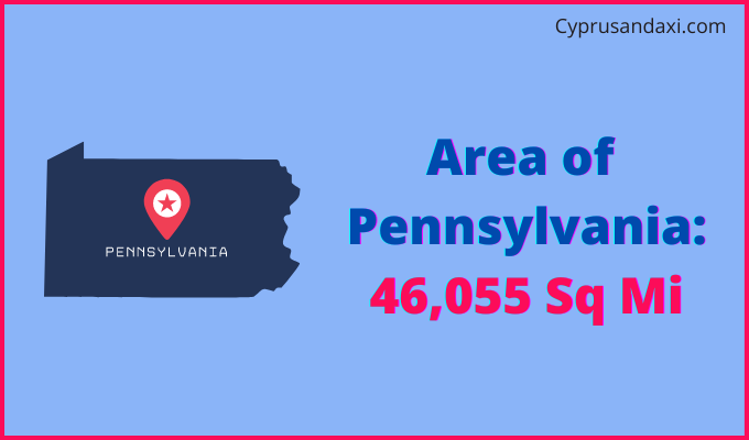 Area of Pennsylvania compared to Paraguay
