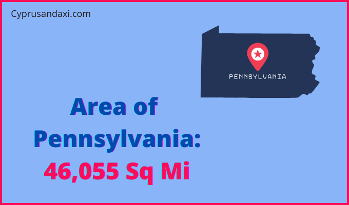 Area of Pennsylvania compared to Saudi Arabia