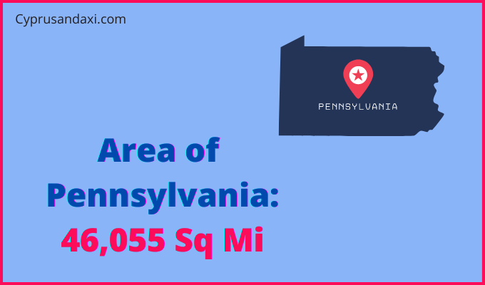 Area of Pennsylvania compared to Syria
