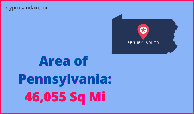 Area of Pennsylvania compared to Thailand