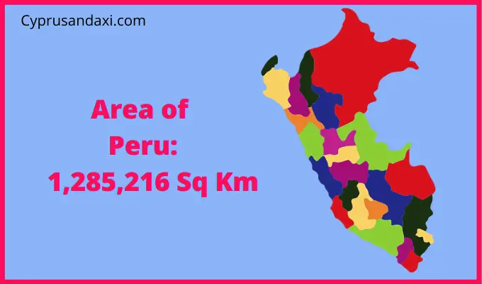 Area of Peru compared to New York