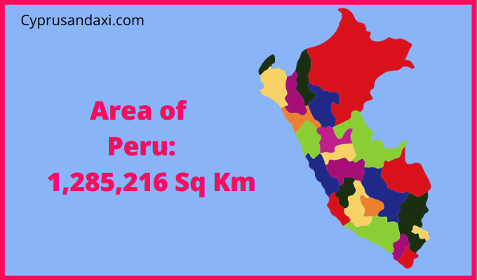 Area of Peru compared to Oklahoma