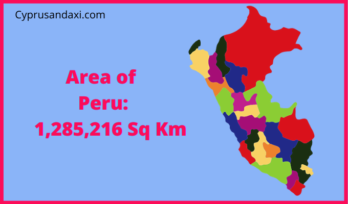 Area of Peru compared to Rhode Island