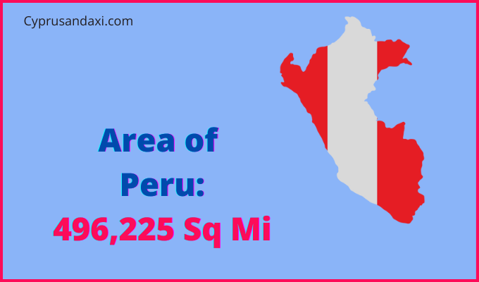 Area of Peru compared to Vermont
