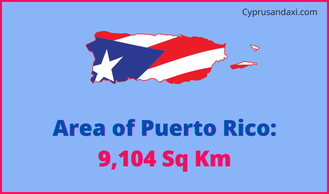 Area of Puerto Rico compared to Massachusetts