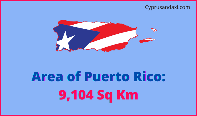 Area of Puerto Rico compared to Montana