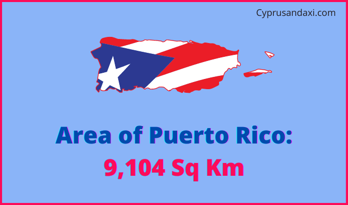 Area of Puerto Rico compared to Ohio