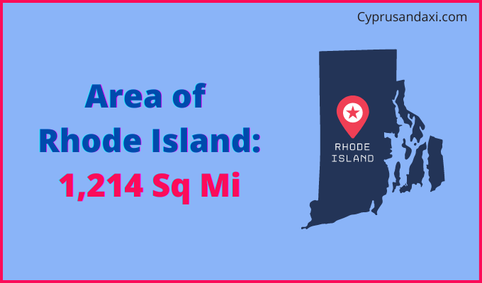 Area of Rhode Island compared to Cambodia