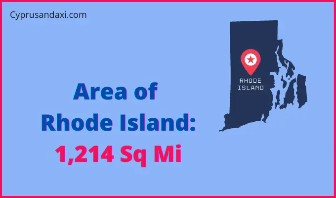 Area of Rhode Island compared to Taiwan