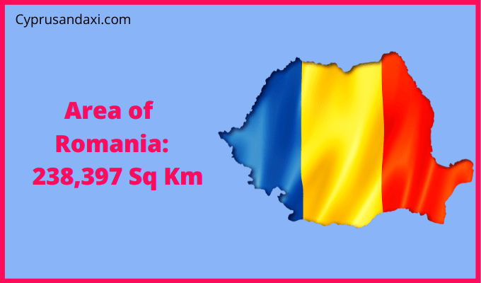 Area of Romania compared to Missouri