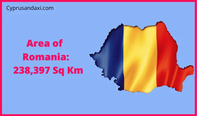 Area of Romania compared to North Carolina
