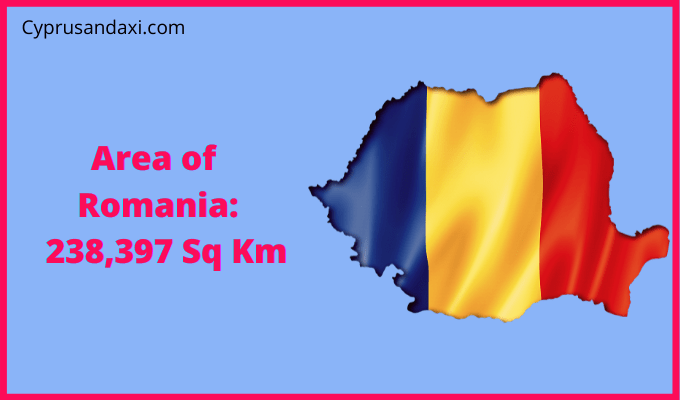 Area of Romania compared to South Dakota