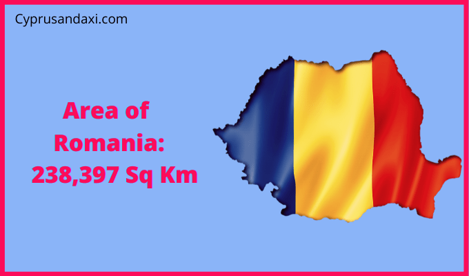 Area of Romania compared to Vermont