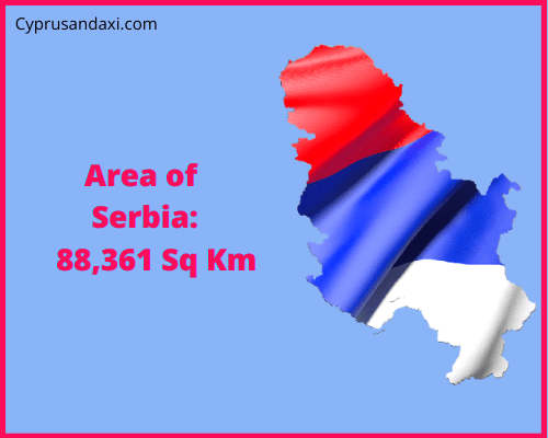 Area of Serbia compared to Utah