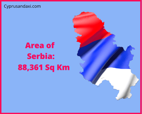 Area of Serbia compared to Virginia