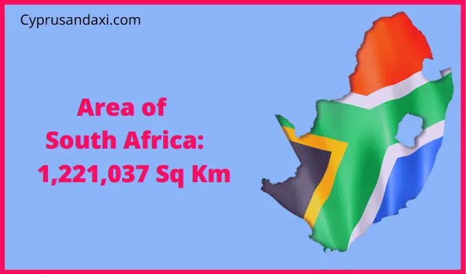 Area of South Africa compared to Maryland