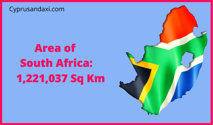 Area of South Africa compared to Mississippi