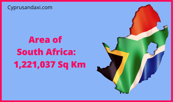 Area of South Africa compared to Rhode Island