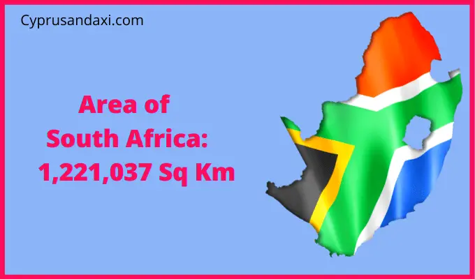Area of South Africa compared to Utah