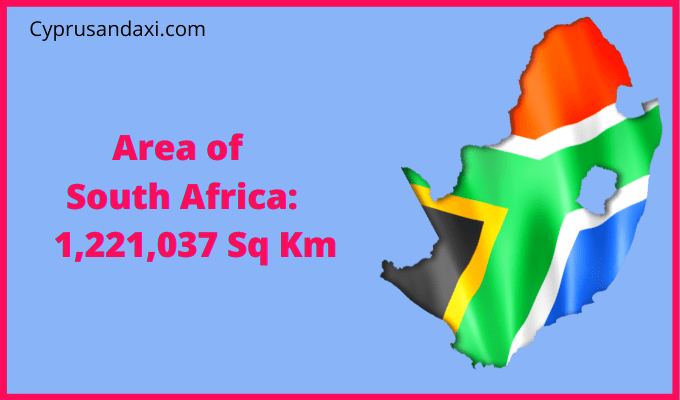 Area of South Africa compared to Washington
