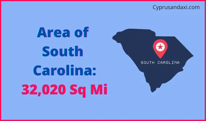 Area of South Carolina compared to Armenia