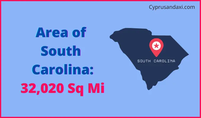 Area of South Carolina compared to Belgium