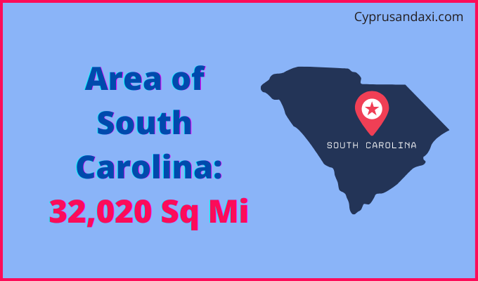 Area of South Carolina compared to Brazil