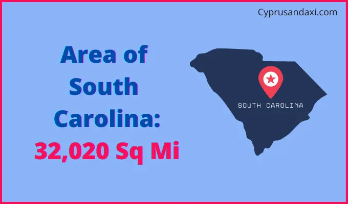 Area of South Carolina compared to Burundi