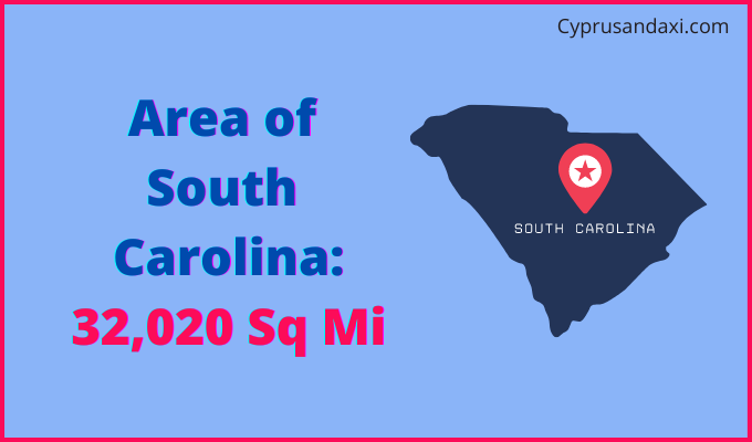 Area of South Carolina compared to Cameroon