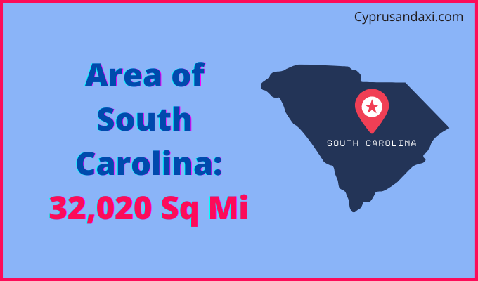 Area of South Carolina compared to Colombia
