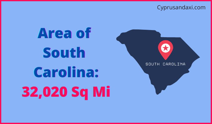 Area of South Carolina compared to Cuba