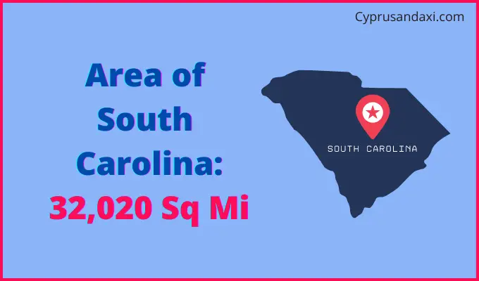 Area of South Carolina compared to Ghana
