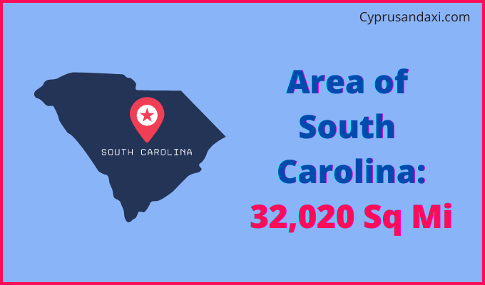 Area of South Carolina compared to India
