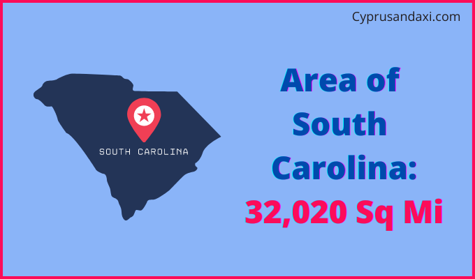 Area of South Carolina compared to Lebanon