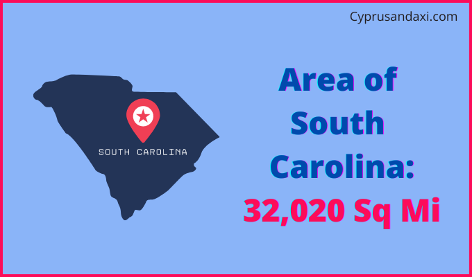 Area of South Carolina compared to Lithuania