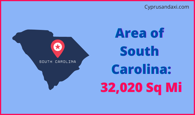 Area of South Carolina compared to Mexico