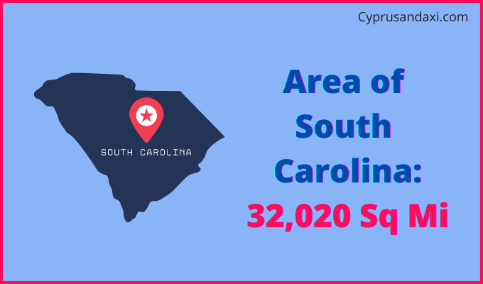 Area of South Carolina compared to Puerto Rico