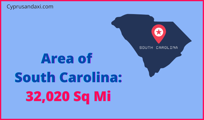 Area of South Carolina compared to Saudi Arabia