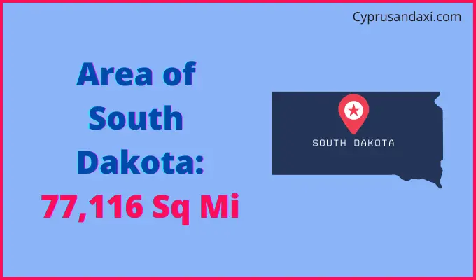 Area of South Dakota compared to Afghanistan