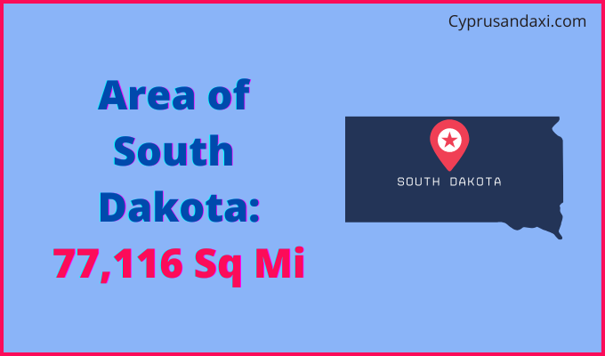 Area of South Dakota compared to Armenia