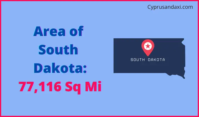 Area of South Dakota compared to Bangladesh